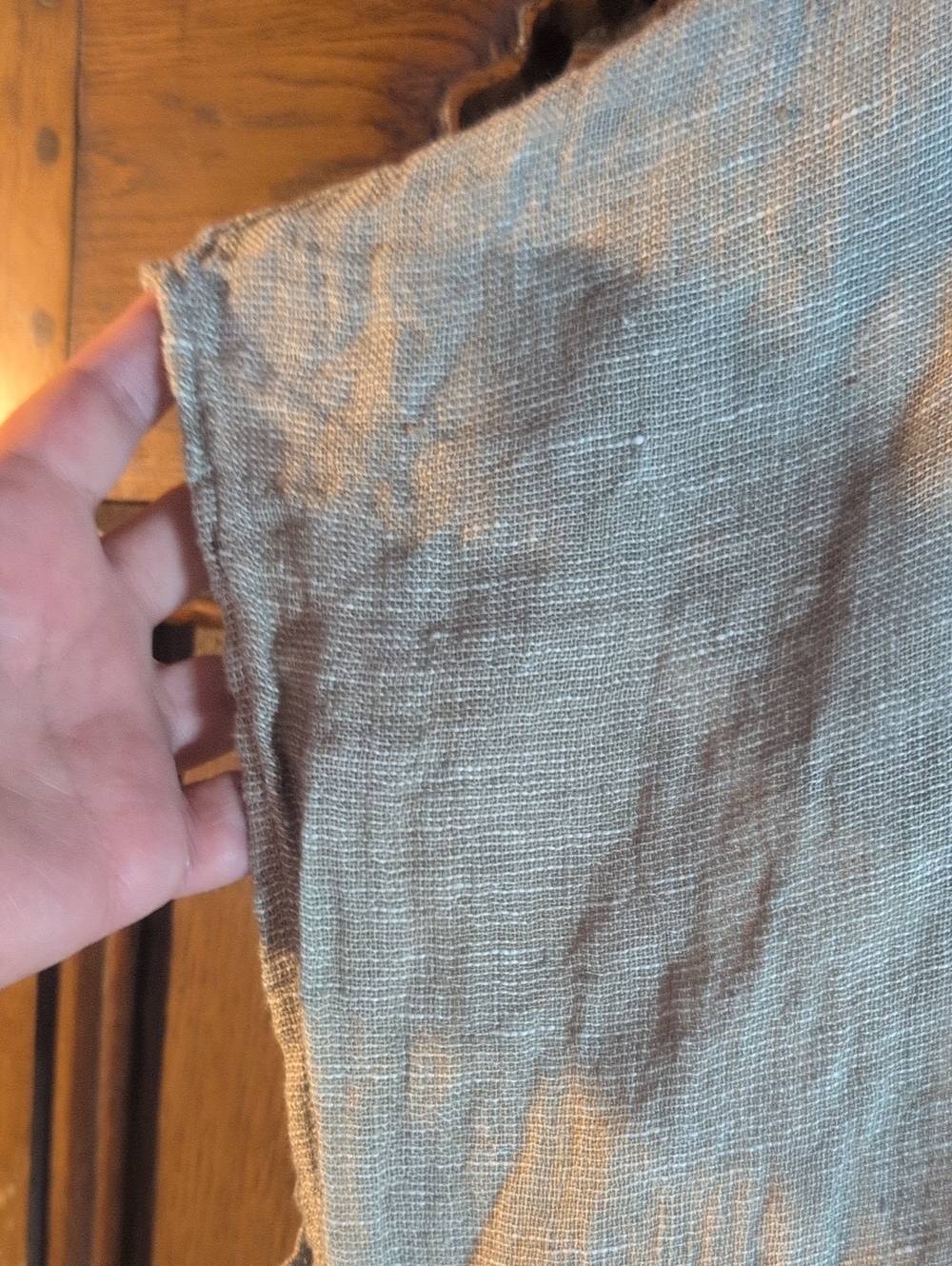 "NWTO"FLAX Raw Linen Poncho Style Tunic - Picture 7 of 9